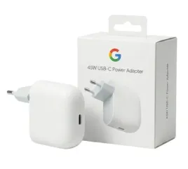 ladowarka-sieciowa-google-pixel-45w-usb-c-ga05732-biala-wtyczka-zasilacz