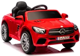 mercedes-sl500-czerwony-piankowe-kola-eva-miekki-fotelik-licencja-akumulat