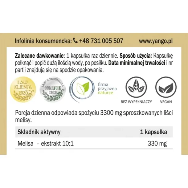 melisa-ekstrakt-90-kaps-yango-postac-kapsulki