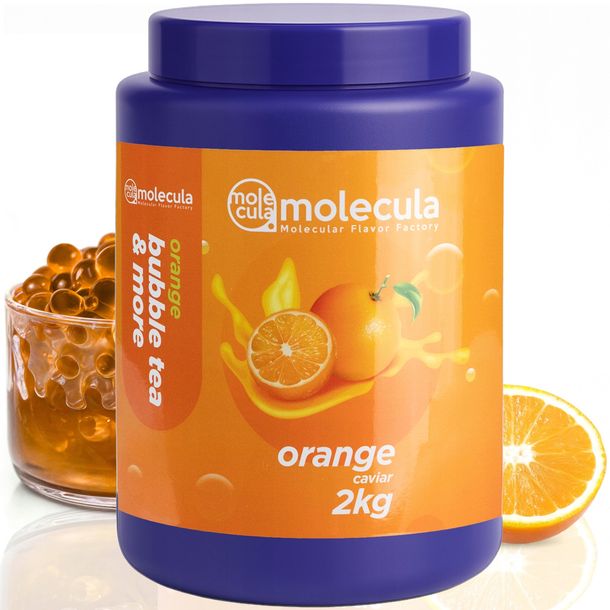KULKI do BUBBLE TEA - MOLEKULARNY KAWIOR - Molecula - POMARAŃCZA 2 kg
