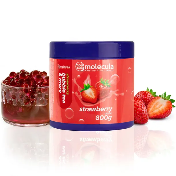 KULKI do BUBBLE TEA - MOLEKULARNY KAWIOR - Molecula - TRUSKAWKA 0,8 kg
