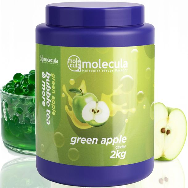 KULKI do BUBBLE TEA - MOLEKULARNY KAWIOR - Molecula - JABŁKO 2 kg