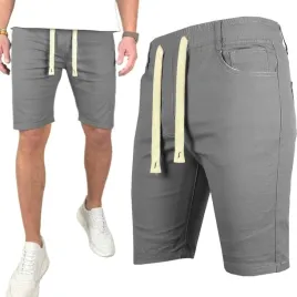 krotkie-spodenki-spodnie-meskie-grafit-klasyczne-eleganckie-pas-z-gumka-l