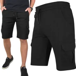 spodenki-meskie-jeansowe-bojowki-krotkie-spodnie-pas-z-gumka-czarne-r-l