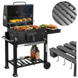 grill-weglowy-ogrodowy-duzy-zeliwny-ruszt-kolka-polki-haczyki-termometr