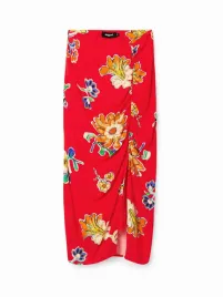 desigual-spodnica-prosta-midi-rozmiar-s