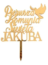 topper-na-tort-komunijny-pierwsza-komunia-swieta-z-imieniem-zloty-lustrzany