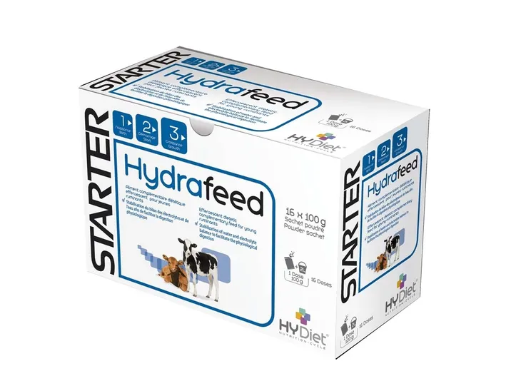 HYDRAFEED Starter - elektrolit dla cieląt, 16 saszetek × 100 g, KERSIA