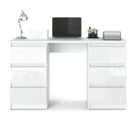 biurko-komputerowe-biale-szkolne-szuflady-nowoczesne-z-polyskiem-do-biura