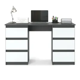biurko-antracyt-bialy-mat-120cm-biurko-szkolne-6-szuflad-stolik-dla-dziecka
