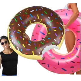 2x-kolo-do-plywania-duze-materac-dmuchany-donut-xxl-brazowy-rozowy-wakacje
