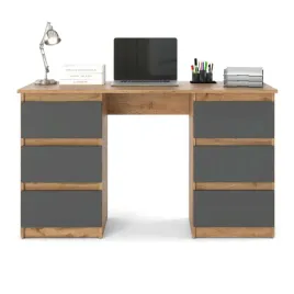 biurko-dab-wotan-antracyt-120cm-biurko-szkolne-6-szuflad-stolik-dla-dziecka