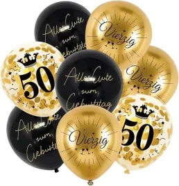 balony-na-50-urodziny-50tke-30szt-czarno-zlote-konfetti
