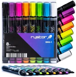 rystor-marker-kredowy-zestaw-8-sztuk-pisak-do-szkla-okien-swiecace-uv