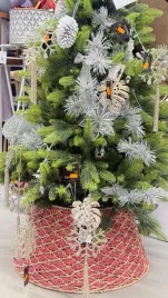 oslonka-na-choinke-boho-sznurek-bezowo-czerwona-handmade-58x30x37