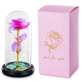 wieczna-roza-w-szkle-swiecaca-led-na-prezent-dzien-matki-sztuczne-kwiaty