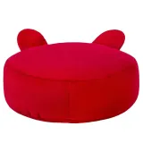podnozek-pluszowy-ozdobny-teddy-pufa-czerwony-stan-nowy
