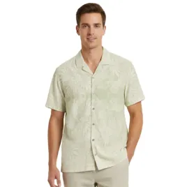 koszula-meska-desigual-paper-zielona-z-nadrukiem