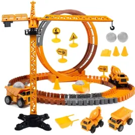 tor-wyscigowy-samochodowy-elastyczny-plac-budowy-dzieciecy-kolejka-na-autko