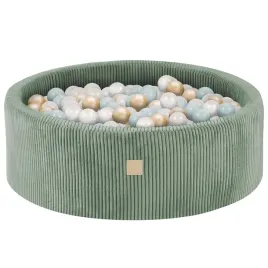 suchy-basen-z-pilkami-90x30-basen-piankowy-sztruksowy-zielony-200-kulek