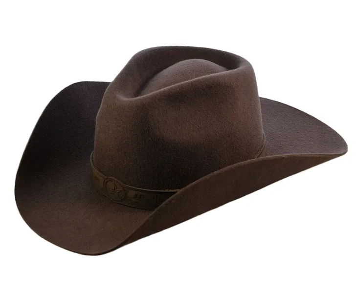 Kapelusz Wełniany Kowbojski Yellowstone 4X Ciemny Brąz Witleather Skoczów