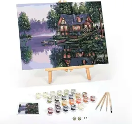 malowanie-po-numerach-obraz-z-rama-farbki-pedzle-domek-nad-jeziorem-40x30cm