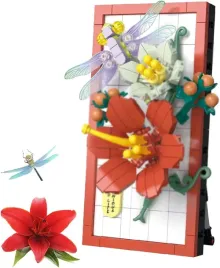 klocki-konstrukcyjne-obraz-3d-zawieszany-kwiaty-z-owadami-11x19cm