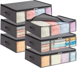 6-szt-organizer-pudelko-na-ubrania-posciel-szary-pod-lozko-do-szafy-40l