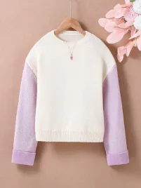 sweterek-dzieciecy-oversized-dwukolorowy-okragly-dekolt-shein-140