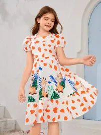 sukienka-dziewczeca-rozkloszowana-wielokolorowa-z-krotkim-rekawem-shein-140