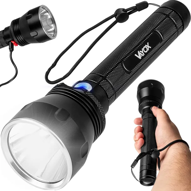 LATARKA LED TAKTYCZNA WOJSKOWA AKUMULATOROWA USB-C IPX5 1570lm PRO VAYOX
