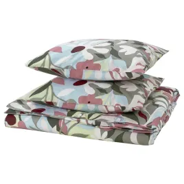 komplet-poscieli-200x200-50x60-cm-wielobarwny-kwiatowy-wzor-ikea-korskovall