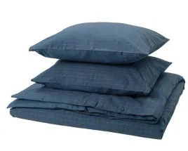 komplet-poscieli-200x200-50x60-granatowy-brazowy-kratka-ikea-doftakleja