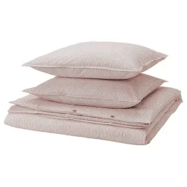 posciel-200x200-i-2-poszewki-50x60-bialy-czerwony-paski-ikea-solfibbla
