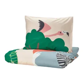 posciel-150x200-dla-dzieci-wielokolorowy-sawanna-zwierzeta-ikea-sandlopare