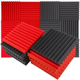 pianki-akustyczne-panele-klin-szary-czerwony-5cm-do-pokoju-dzieciecego