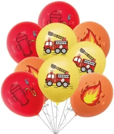 balony-straz-pozarna-czerwona-ogien-urodziny-9-szt