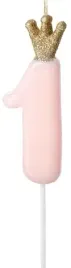swieczka-rozowa-na-roczek-korona-tort-dziewczynka