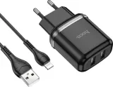 ladowarka-sieciowa-2xusb-kabel-lightning-czarny