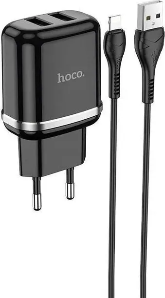 ladowarka-sieciowa-2xusb-kabel-lightning-czarny-kolor-bialy