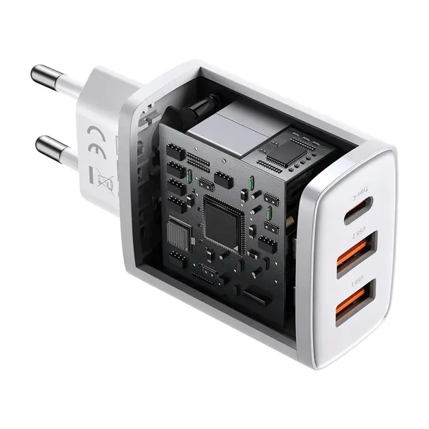 baseus-ladowarka-sieciowa-2x-usb-typ-c-30w-bialy-zgodnosc-ze-standardem-quick-charge-3-0