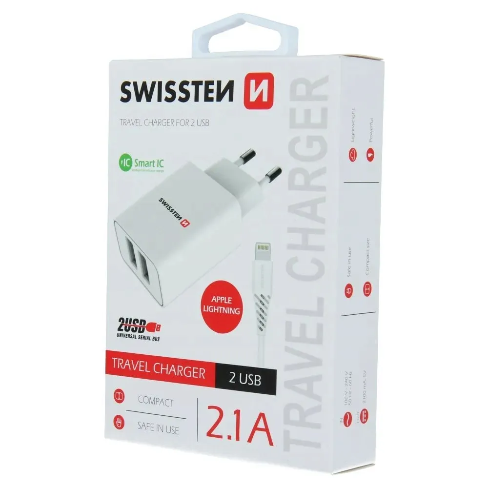 ladowar-sieciowa-2xusb-kabel-lightning-12m-biala-stan-nowy