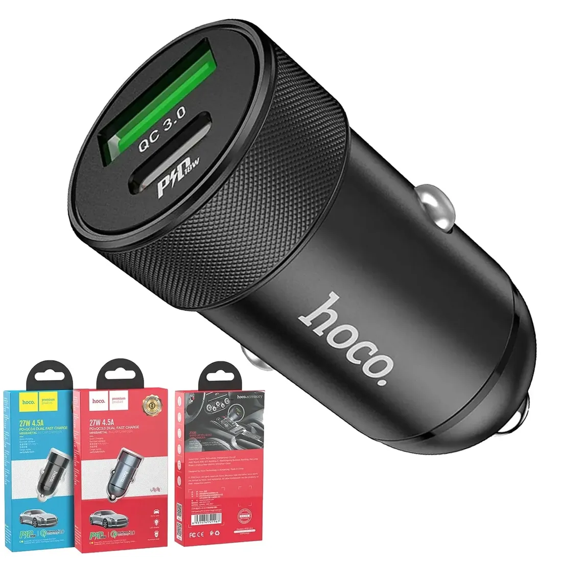 ladowarka-samochodowe-usb-c-usb-z32b-czarna