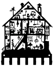 wieszak-na-klucze-dom-z-pokojami-czarny-loft
