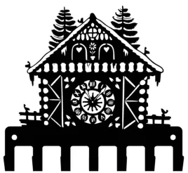 wieszak-na-klucze-dom-z-zegarem-czarny-loft