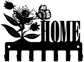 wieszak-na-klucze-home-aniolek-motyl-czarny-loft