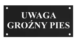 tablica-uwaga-pies-uwaga-grozny-pies-czarna-metal