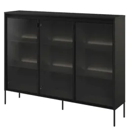 witryna-niska-czarna-przeszklona-150-cm-tr-08-trend