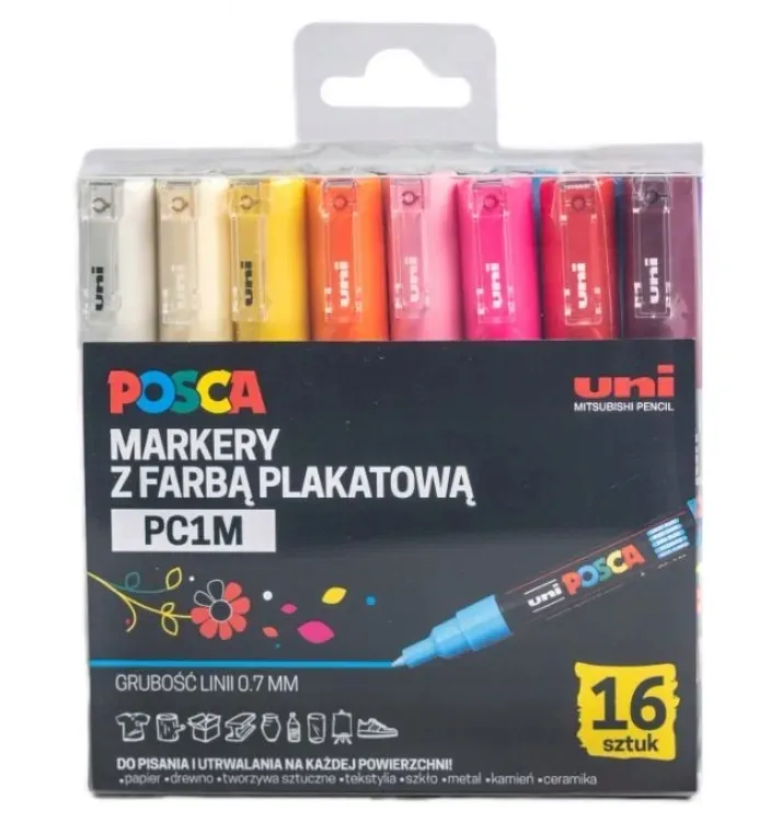 marker-uni-posca-pc-1m-komplet-16-szt-stan-nowy