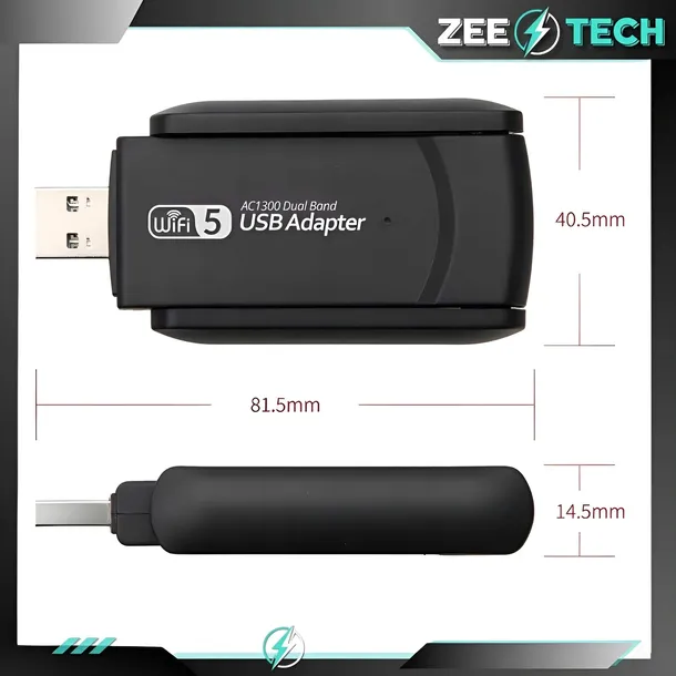 karta-sieciowa-wifi-adapter-usb-3-0-1300-mbps-5ghz-2-tryby-symulacja-ap-stan-nowy-rodzaj-karty-zewnetrzna